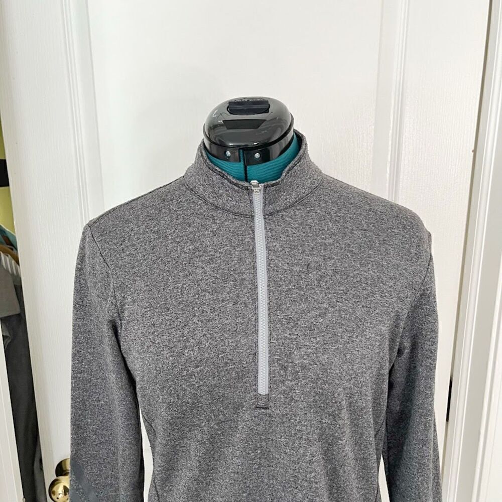 Adidas 1/2 Zip Long Sleeve Fitted Pullover Sweatshirt Jacket - Picture 9 of 14
